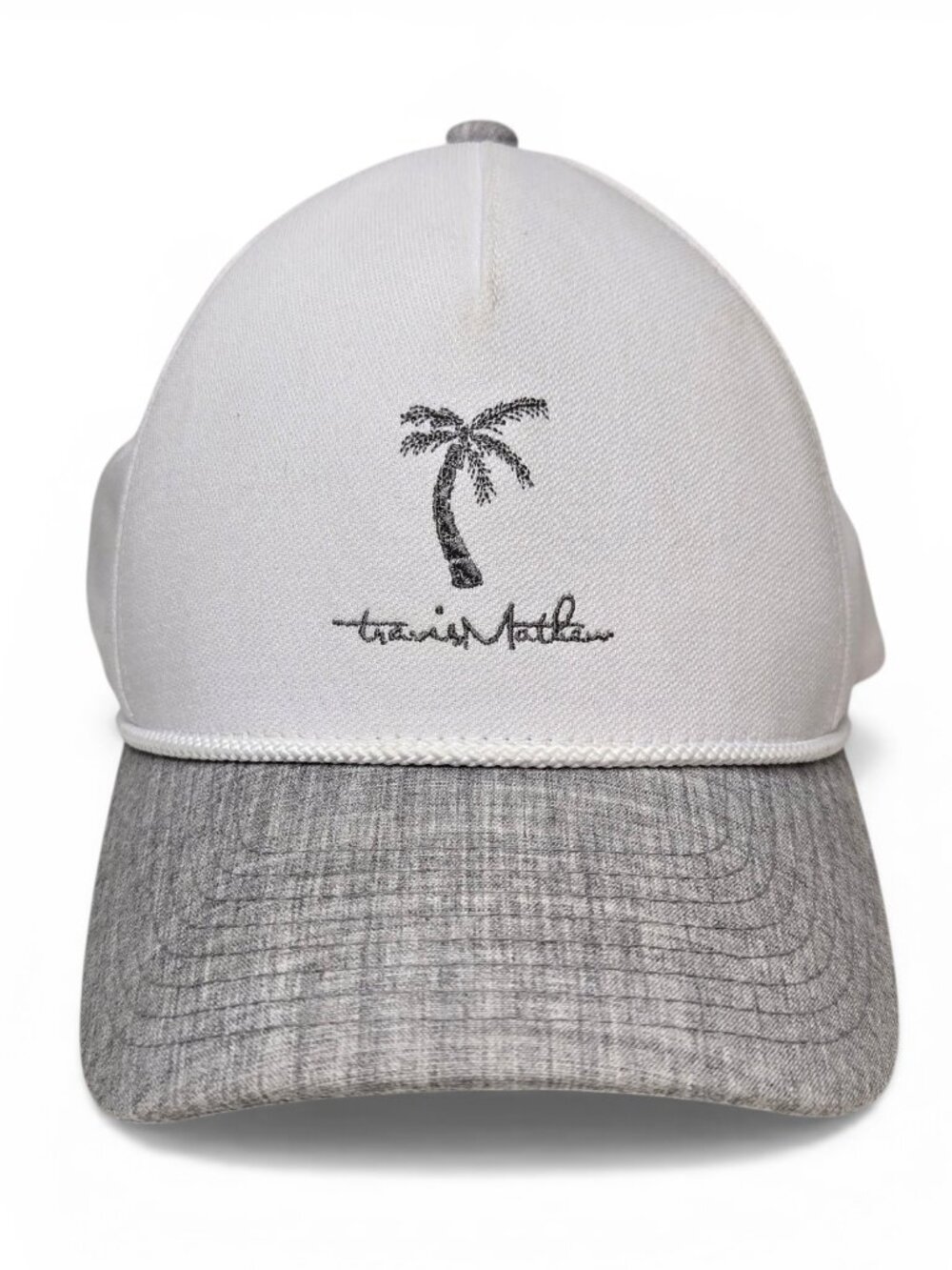 Travis Mathew One Ten Flexfit Tech Snapback Golf Cap Unisex Grey White OS